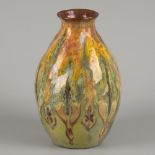 A Plazuid "Unique metalique" Gouda earthenware vase, Gouda, The Netherlands, ca. 1950.