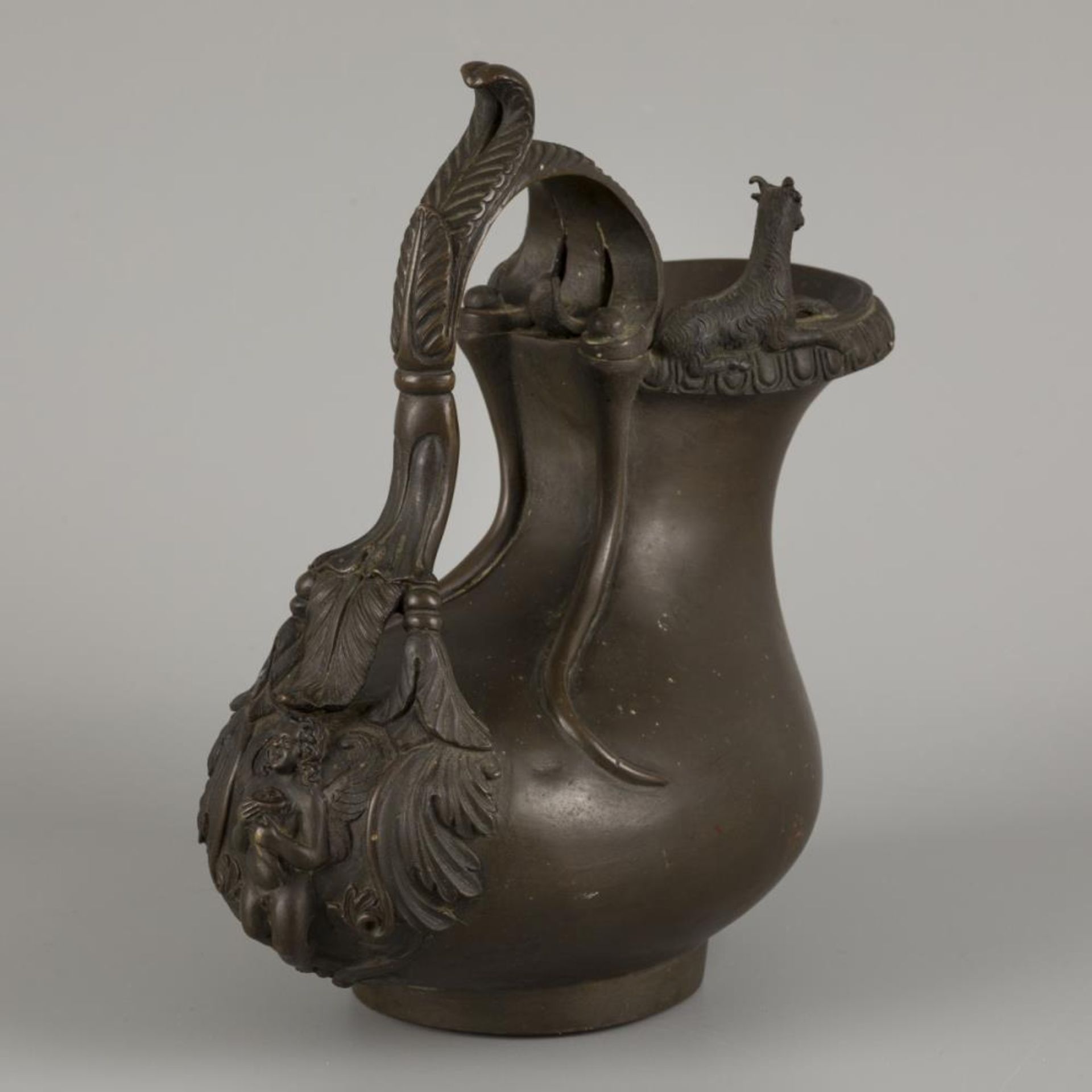 A Grand Tour souvenir bronze Askos jug, after earlier Roman example, Italy, ca. 1860. - Image 2 of 2