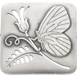 Arno Malinowski for Georg Jensen no.294 silver 'Butterfly and Flower' brooch - 925/1000.