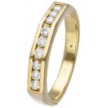 18K. Yellow gold ring set with approx. 0.27 ct. diamond.