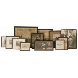 A large lot comprising various prints, photographs and engravings.