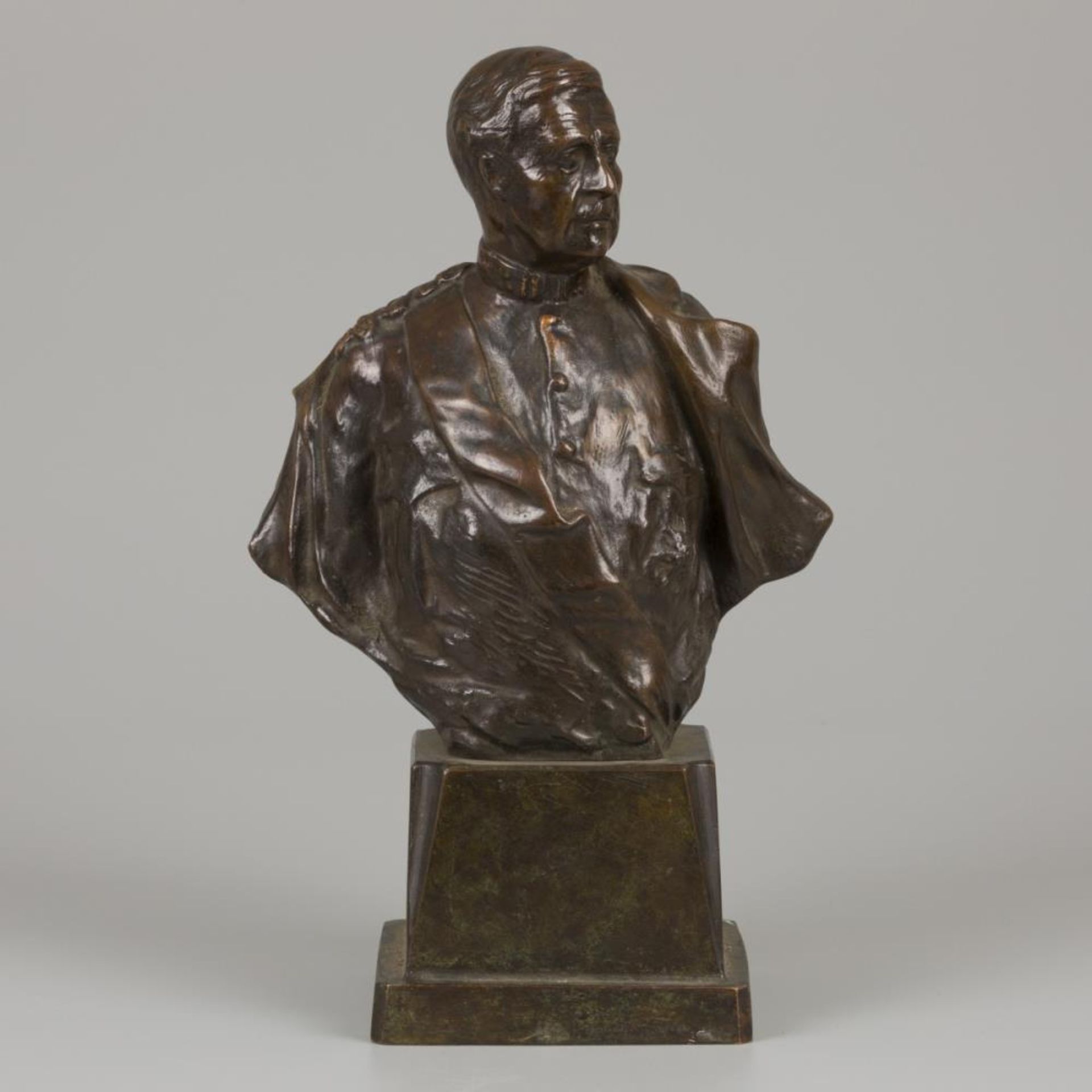 Antoine Joseph Van den Kerckhove (Brussels 1849-c.1910), A bronze buste of an official in uniform, B
