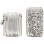 (2) Piece lot of vesta cases silver.