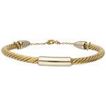 18K. Bicolor gold Pomellato bangle bracelet.