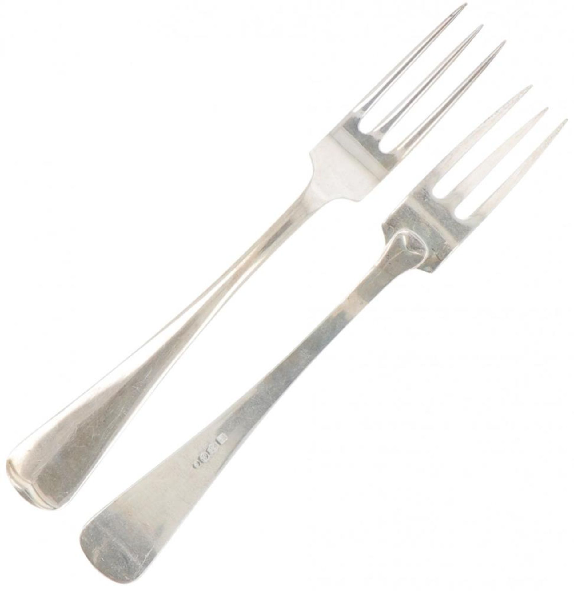 (8) piece set of forks "Haags Lofje" silver. - Bild 2 aus 3