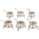 (12) piece set salt cellars with spoons BLA.