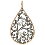 18K. Yellow gold Tirisi Moda 'Bohemian' pendant set with diamond and marcasite in 925/1000 silver.