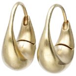 18K. Yellow gold Pomellato Italian design earrings.