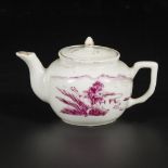 A porcelain teapot with Qianjiang Cai decoration, China, 19th century.
