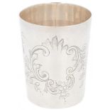 Drinking cup silver.