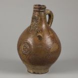 A bartmann/ 'Bartmann' stoneware jug with tiger salt glaze, (Cologne/ Frechen), Germany, late 18th c