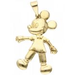 14K. Yellow gold pendant in the shape of Disney's Mickey Mouse.