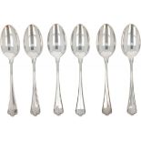 (6) piece set of silver teaspoons.