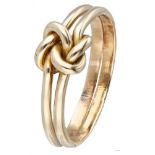 14K. Yellow gold Helge Narsakka central knotted ring.