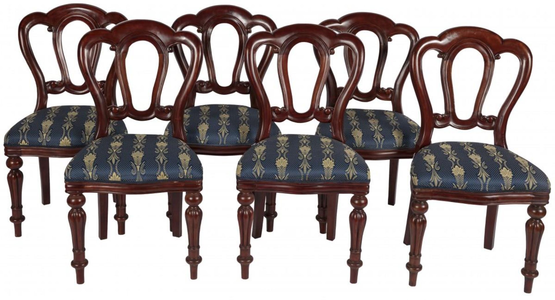 A set of (6) Willem III / Victorian style dining chairs, England, 20th century.