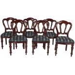 A set of (6) Willem III / Victorian style dining chairs, England, 20th century.