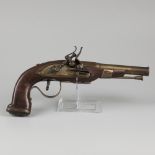 A flintlock equestrian/ cavalry pistol, 18th century and later.