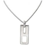 Silver Pianegonda Italian design necklace with pendant - 925/1000.