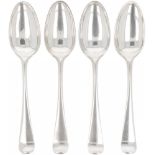 (4) piece set dinner spoons ('s-Hertogenbosch Adrianus van de Wetering 1789-1811) silver.