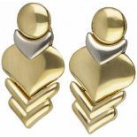 18K. Bicolor gold Chimento Italian design earrings.