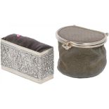 Pin cushion & pouch silver.