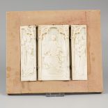 An ivory triptych, possibly 16th. C. or later, possibly France (Dieppe).