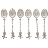 (6) piece set of silver teaspoons.