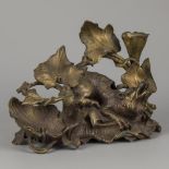 A bronze desk ornament in the shape of a dragon, France, late 19th century.