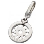 18K. White gold Bvlgari 'Tondo Sun Sole' charm pendant.