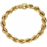 18K. Yellow gold vintage Uno A Erre twisted link bracelet.