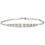 14K. White gold Art Deco bracelet set with approx. 1.39 ct. diamond.