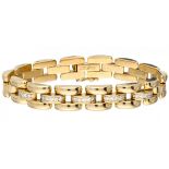18K. Yellow gold Chopard 'La Strada' bracelet set with approx 0.50 ct. diamond.