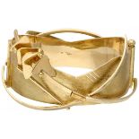 Exclusive 14K. yellow gold Anneke Schat design bangle.