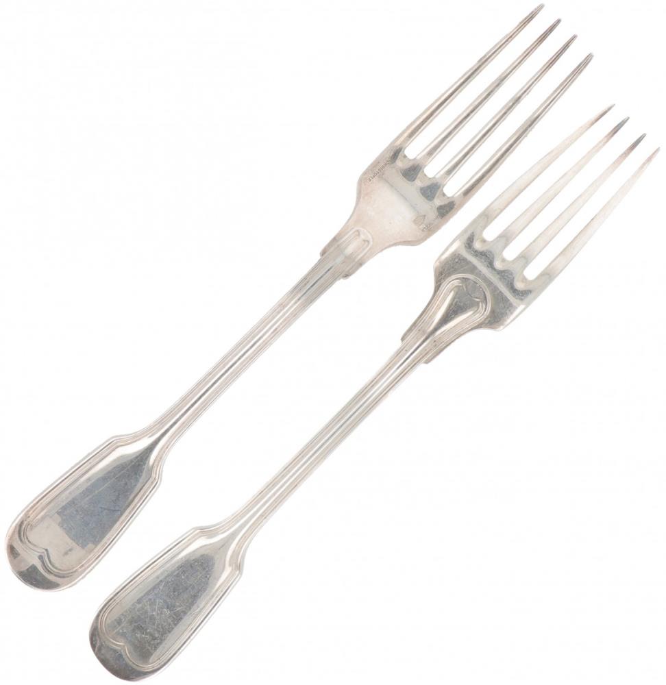 (6) piece set Christofle dinner forks model: "Chinon sterling" silver. - Image 2 of 3