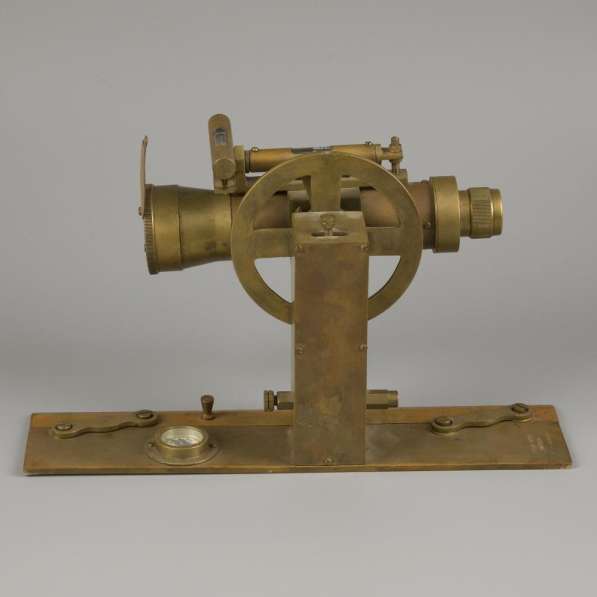 A surveyors' "Gustav Heyde" brass level spirit instrument (transit/ theodolite), Germany, late 19th - Image 2 of 4