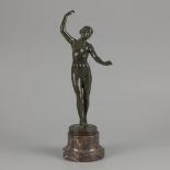 Max Valentin (1875-1931), A bronze figure of an elegant dancing beauty, Germany, early 20th century.