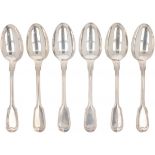 (6) piece set Christofle dinner spoons model: "Chinon sterling" silver.