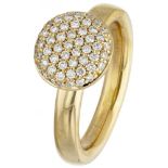 18K. Yellow gold Bron 'Stardust' ring set with approx. 0.29 ct. diamond.