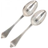 (2) piece set of spoons (Netherlands 1787) silver.