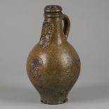 A bartmann/ 'Bartmann' stoneware jug with tiger salt glaze, (Cologne/ Frechen), Germany, 1st half 18