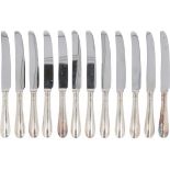 (12) piece set of breakfast knives silver.