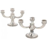 (2) piece set of candlesticks silver.