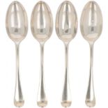 (4) piece set dinner spoons (Leiden Willem van de Goorberg 1779-1811) silver.