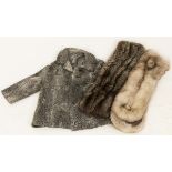 A lot comprised of (3) various fur clothing items, jacket and (2) stola's, 20th century.
