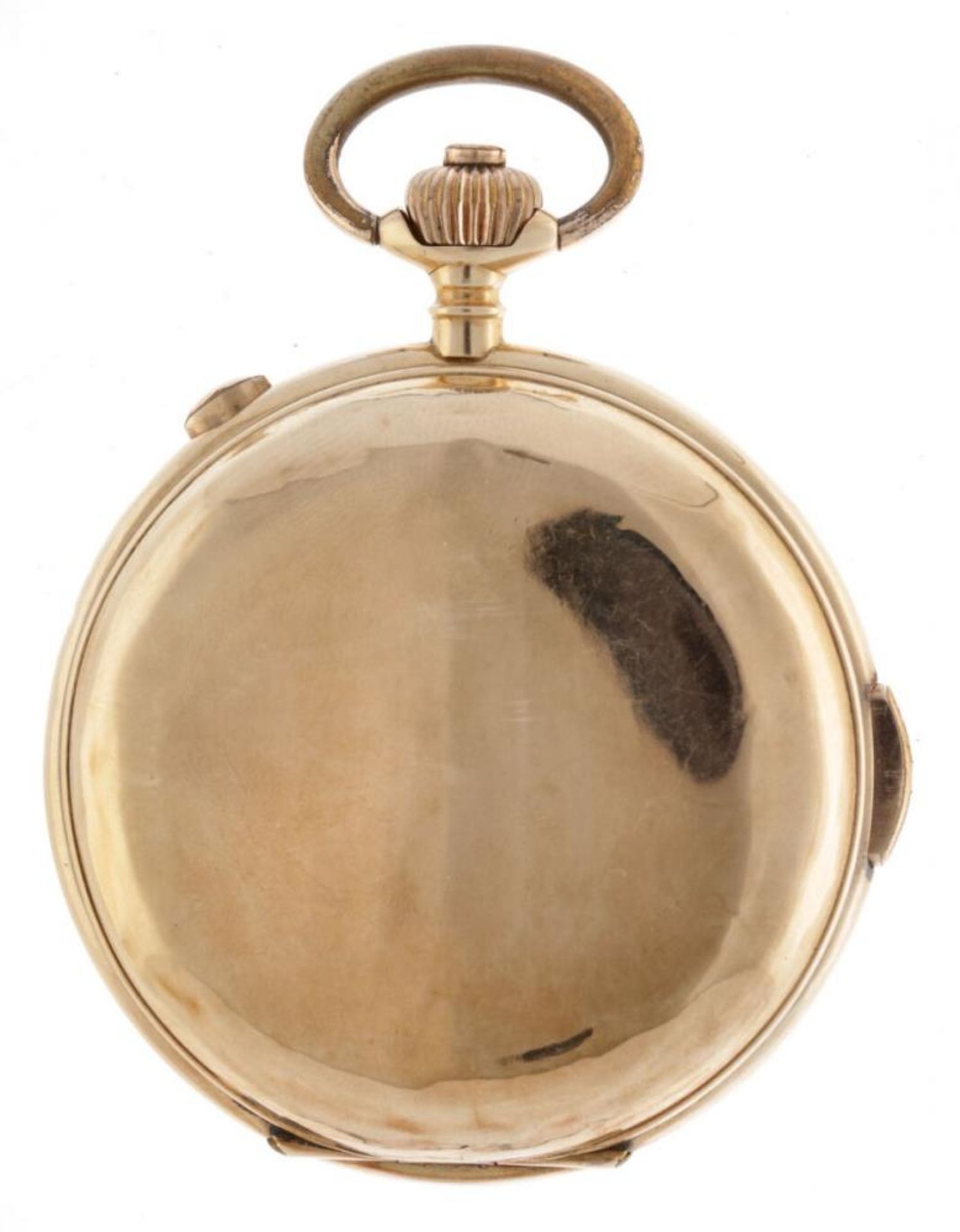 Golden Savonette Chronograph - Men's Pocket Watch - appr. 1889. - Bild 3 aus 7