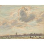 Leendert "Leo" Gestel (Woerden 1881 - 1941 Hilversum), Clouded skies, Blaricum.