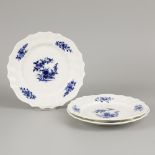 A lot of (3) porcelain plates, Tournai (Tournay), 18th century.