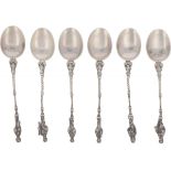 (6) piece set of apostle teaspoons silver.