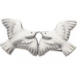 Georg Jensen no.316 vintage silver 'Two Swallows' brooch - 925/1000.