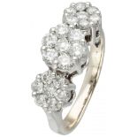 14K. White gold shoulder ring set with approx. 1.32 ct. diamond.